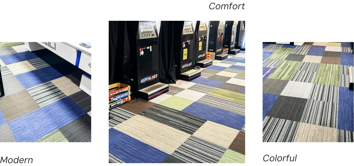 Colorfull and Comfortable Carpet Tile Floor